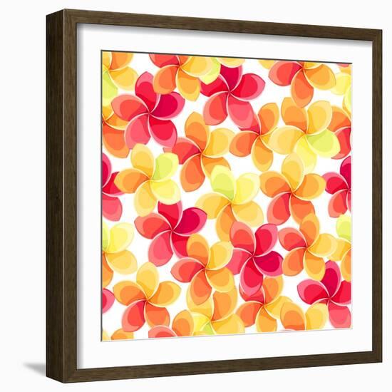 Background with Colorful Flowers-Naddiya-Framed Art Print