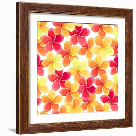 Background with Colorful Flowers-Naddiya-Framed Art Print