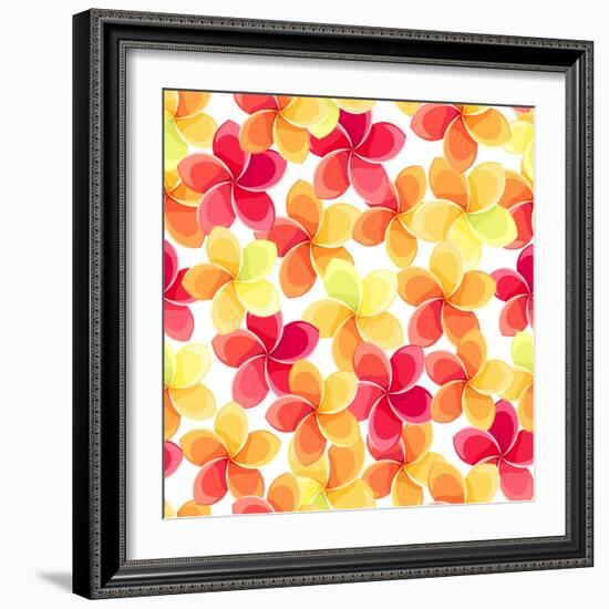 Background with Colorful Flowers-Naddiya-Framed Art Print