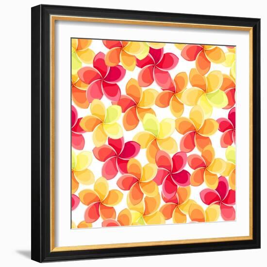 Background with Colorful Flowers-Naddiya-Framed Art Print