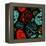 Background with Green, Black and Red Skulls-Alisa Foytik-Framed Stretched Canvas