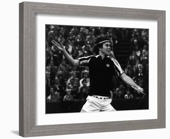 Backhand Volley by John Mcenroe-null-Framed Photographic Print