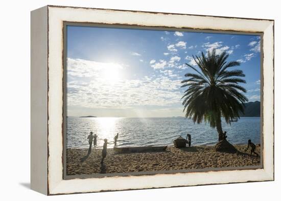 Backlight of Cape Malcear, Lake Malawi, Malawi, Africa-Michael Runkel-Framed Premier Image Canvas