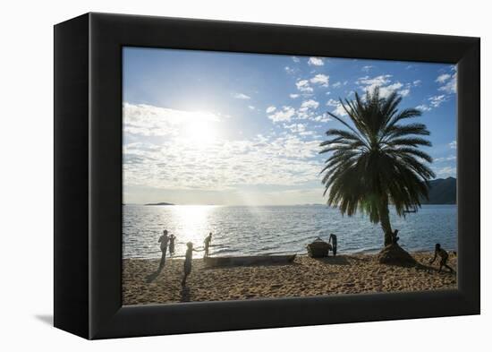 Backlight of Cape Malcear, Lake Malawi, Malawi, Africa-Michael Runkel-Framed Premier Image Canvas