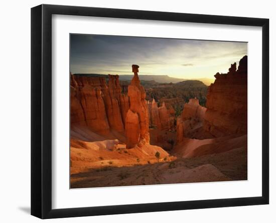 Backlit Hoodoos and Thor's Hammer, Bryce Canyon National Park, Utah, USA-Lee Frost-Framed Photographic Print