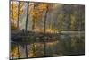 Backlit Trees on Lake Ogle in Autumn in Brown County Sp, Indiana-Chuck Haney-Mounted Photographic Print