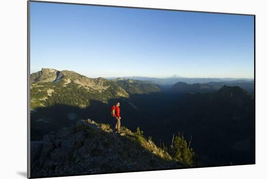 Backpacking Near The Pinnacle Peak Area. Mt. Rainier National Park, WA-Justin Bailie-Mounted Photographic Print