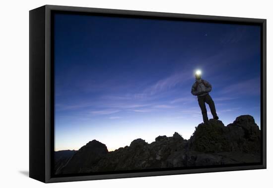 Backpacking Near The Pinnacle Peak Area. Mt. Rainier National Park, WA-Justin Bailie-Framed Premier Image Canvas