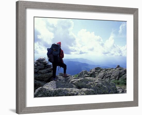 Backpacking on Gulfside Trail, Appalachian Trail, Mt. Clay, New Hampshire, USA-Jerry & Marcy Monkman-Framed Photographic Print