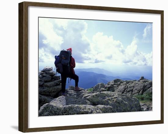 Backpacking on Gulfside Trail, Appalachian Trail, Mt. Clay, New Hampshire, USA-Jerry & Marcy Monkman-Framed Photographic Print