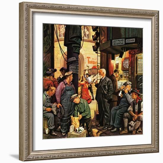 "Backstage at the Met," January 5, 1946-Stevan Dohanos-Framed Giclee Print