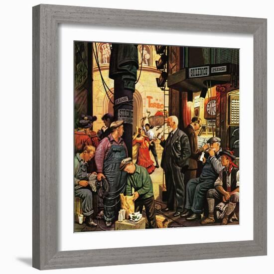 "Backstage at the Met," January 5, 1946-Stevan Dohanos-Framed Giclee Print