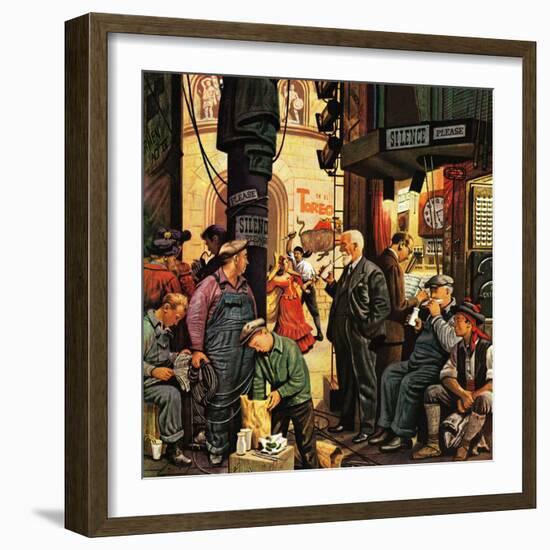 "Backstage at the Met," January 5, 1946-Stevan Dohanos-Framed Giclee Print