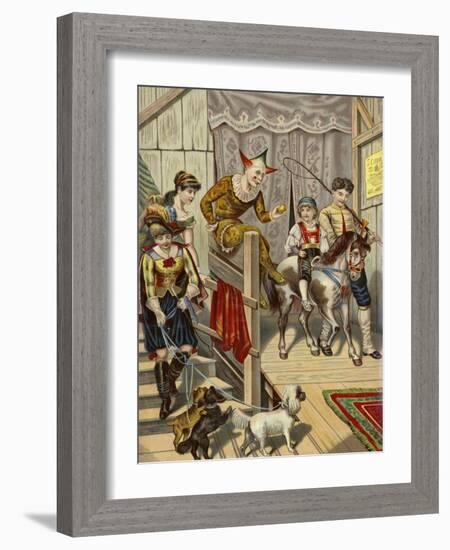 Backstage in a Circus-null-Framed Giclee Print