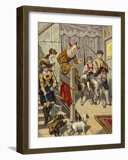 Backstage in a Circus-null-Framed Giclee Print