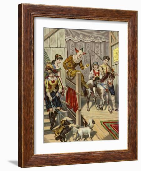 Backstage in a Circus-null-Framed Giclee Print