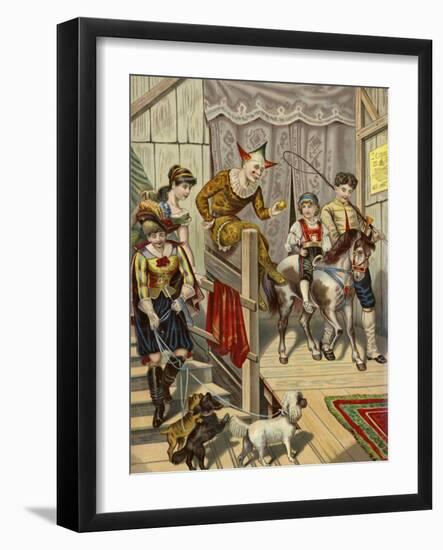 Backstage in a Circus-null-Framed Giclee Print