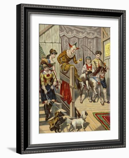 Backstage in a Circus-null-Framed Giclee Print