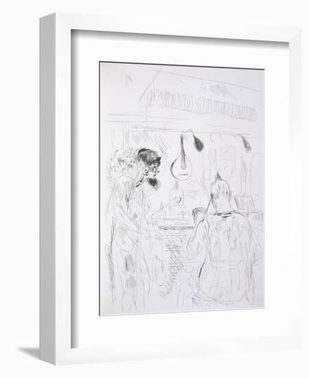 Backstage Scene at a Paris Bal De Nuit or Circus-French-Framed Giclee Print