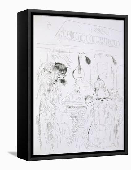 Backstage Scene at a Paris Bal De Nuit or Circus-French-Framed Premier Image Canvas