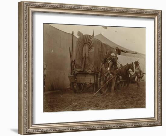 Backstage With The Wild West Show-null-Framed Art Print