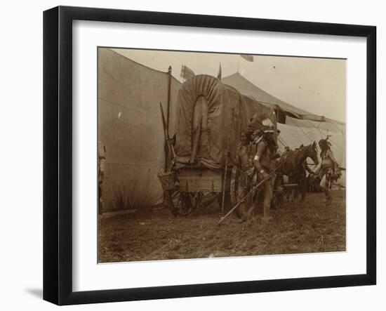 Backstage With The Wild West Show-null-Framed Art Print