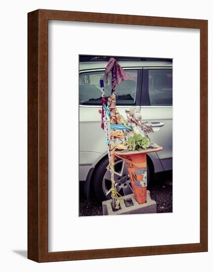 Backstreet Parking Streetart and Trash in Williamsburg, Brooklyn, New York, USA-Andrea Lang-Framed Photographic Print