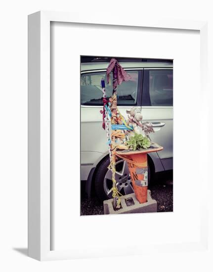 Backstreet Parking Streetart and Trash in Williamsburg, Brooklyn, New York, USA-Andrea Lang-Framed Photographic Print