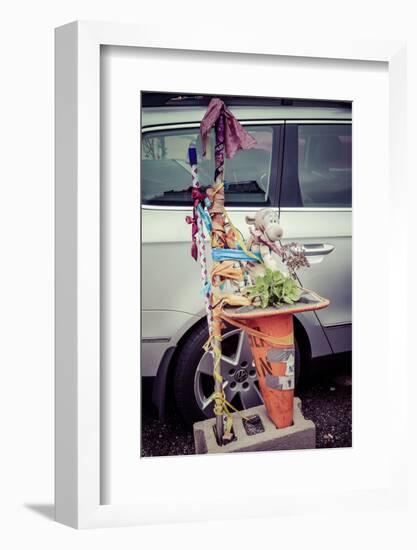 Backstreet Parking Streetart and Trash in Williamsburg, Brooklyn, New York, USA-Andrea Lang-Framed Photographic Print