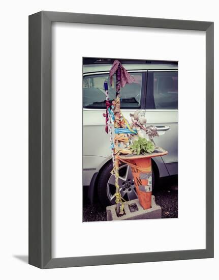 Backstreet Parking Streetart and Trash in Williamsburg, Brooklyn, New York, USA-Andrea Lang-Framed Photographic Print