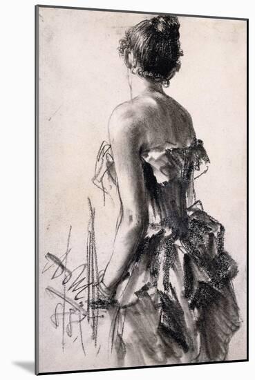 Backview of a Woman-Adolph Menzel-Mounted Giclee Print