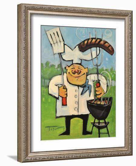 Backyard Bistro-Tim Nyberg-Framed Premium Giclee Print