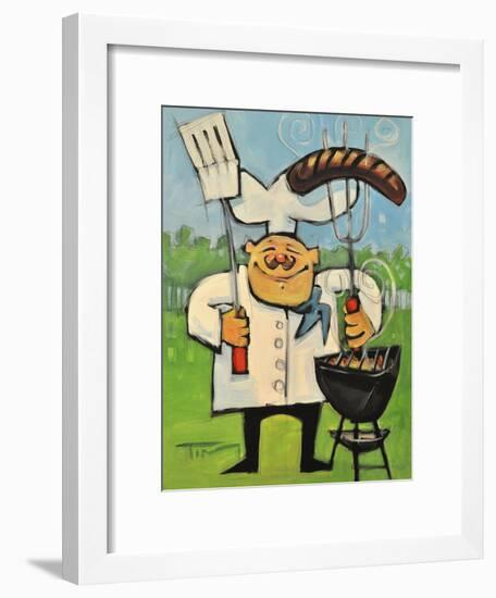 Backyard Bistro-Tim Nyberg-Framed Premium Giclee Print