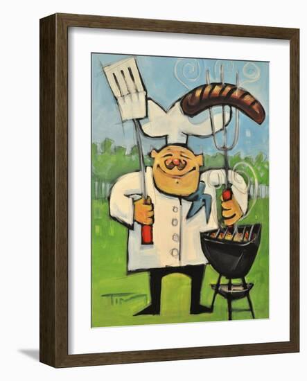 Backyard Bistro-Tim Nyberg-Framed Premium Giclee Print