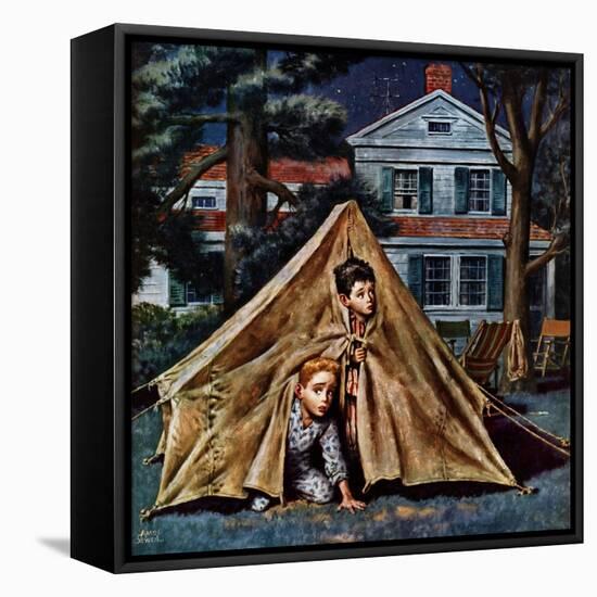 "Backyard Campers", September 5, 1953-Amos Sewell-Framed Premier Image Canvas