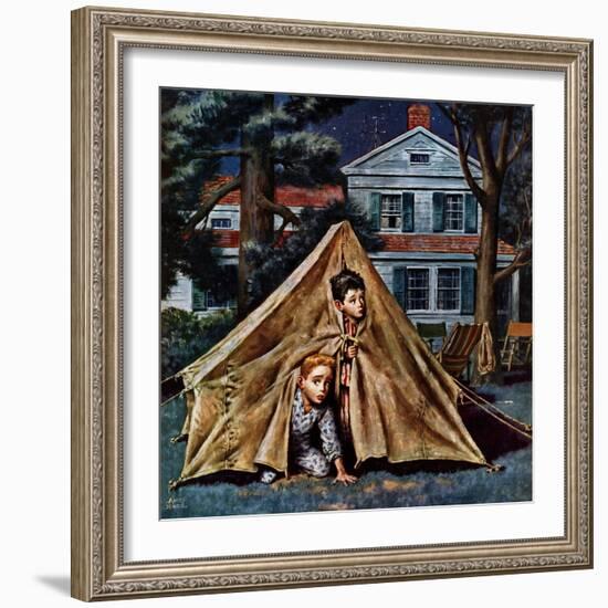 "Backyard Campers", September 5, 1953-Amos Sewell-Framed Giclee Print