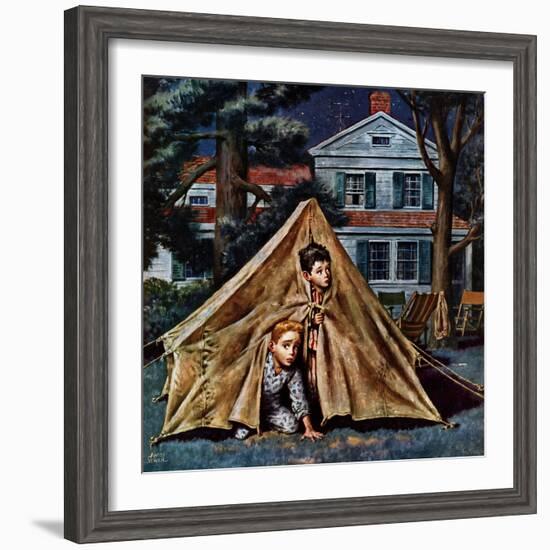 "Backyard Campers", September 5, 1953-Amos Sewell-Framed Giclee Print