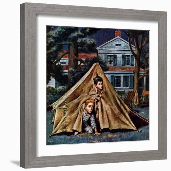 "Backyard Campers", September 5, 1953-Amos Sewell-Framed Giclee Print