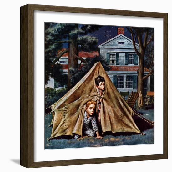 "Backyard Campers", September 5, 1953-Amos Sewell-Framed Giclee Print