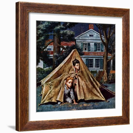 "Backyard Campers", September 5, 1953-Amos Sewell-Framed Giclee Print