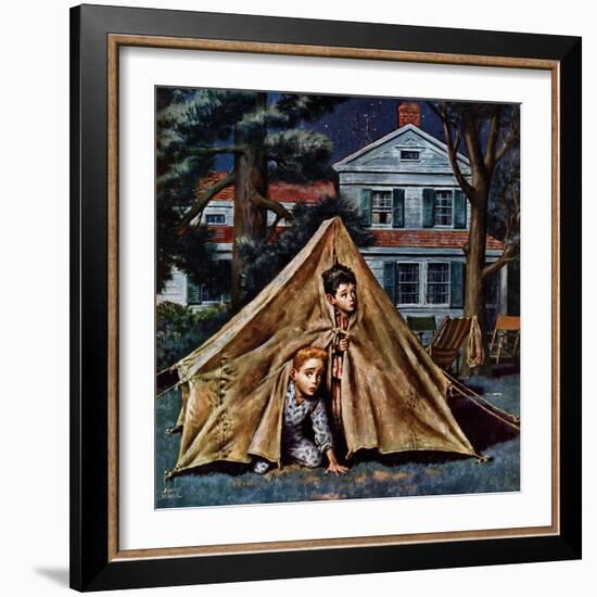 "Backyard Campers", September 5, 1953-Amos Sewell-Framed Giclee Print