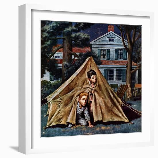 "Backyard Campers", September 5, 1953-Amos Sewell-Framed Giclee Print