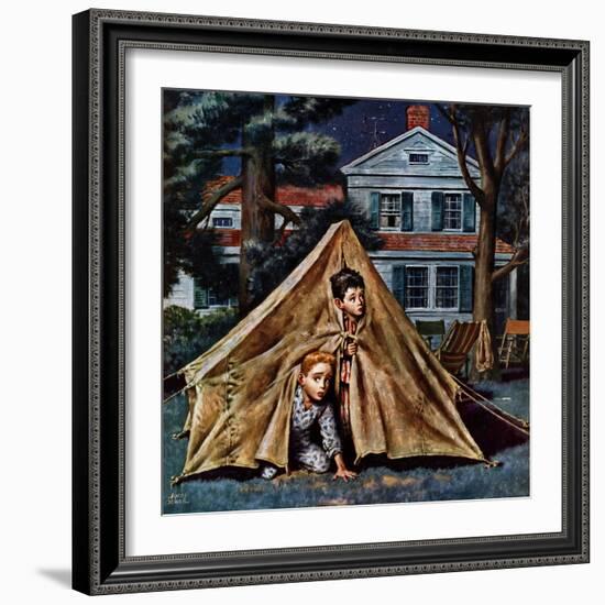 "Backyard Campers", September 5, 1953-Amos Sewell-Framed Giclee Print