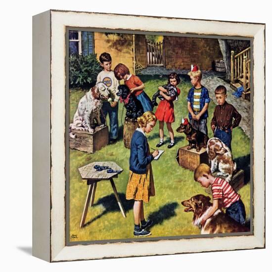 "Backyard Dog Show", July 8, 1950-Amos Sewell-Framed Premier Image Canvas