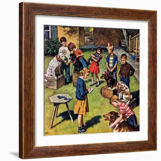 "Backyard Dog Show", July 8, 1950-Amos Sewell-Framed Giclee Print