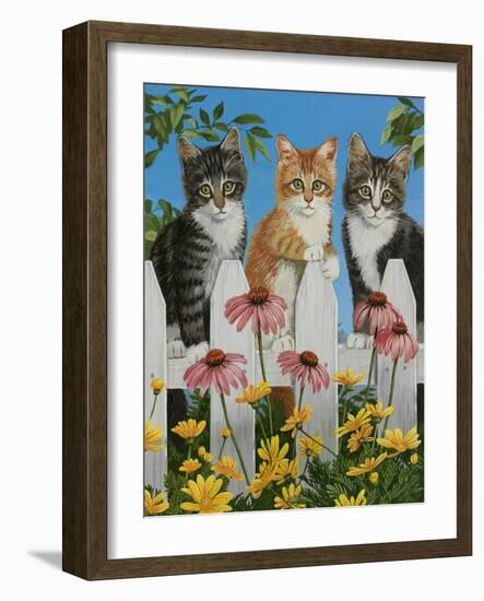 Backyard Kittens-William Vanderdasson-Framed Giclee Print