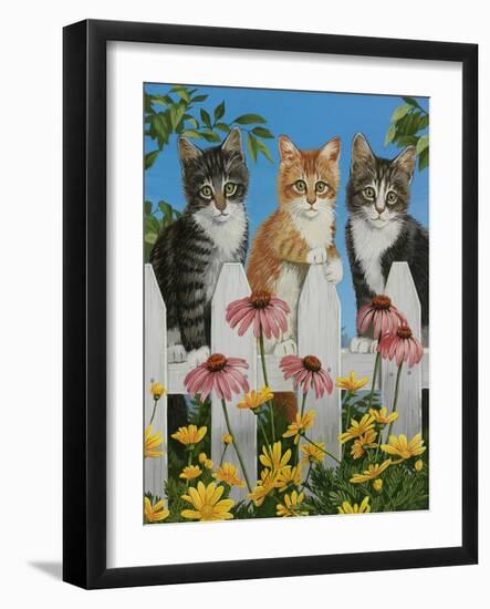 Backyard Kittens-William Vanderdasson-Framed Giclee Print