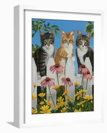 Backyard Kittens-William Vanderdasson-Framed Giclee Print