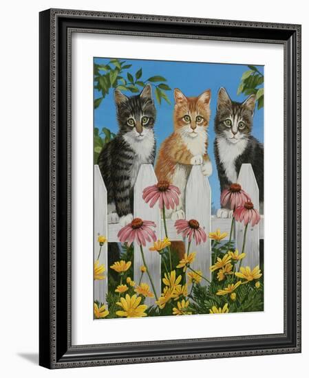 Backyard Kittens-William Vanderdasson-Framed Giclee Print