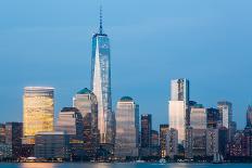 Skyline of Lower Manhattan at Night-BackyardProductions-Photographic Print